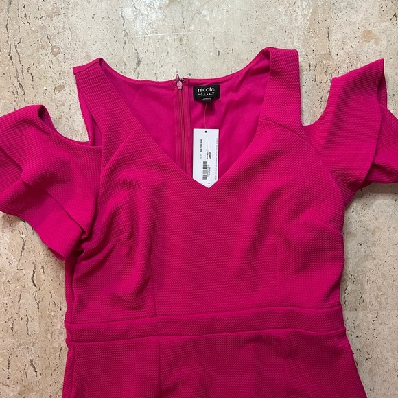 NWT Nicole Miller Sharp Pink Pencil Dress Size Large - Picture 3 of 7